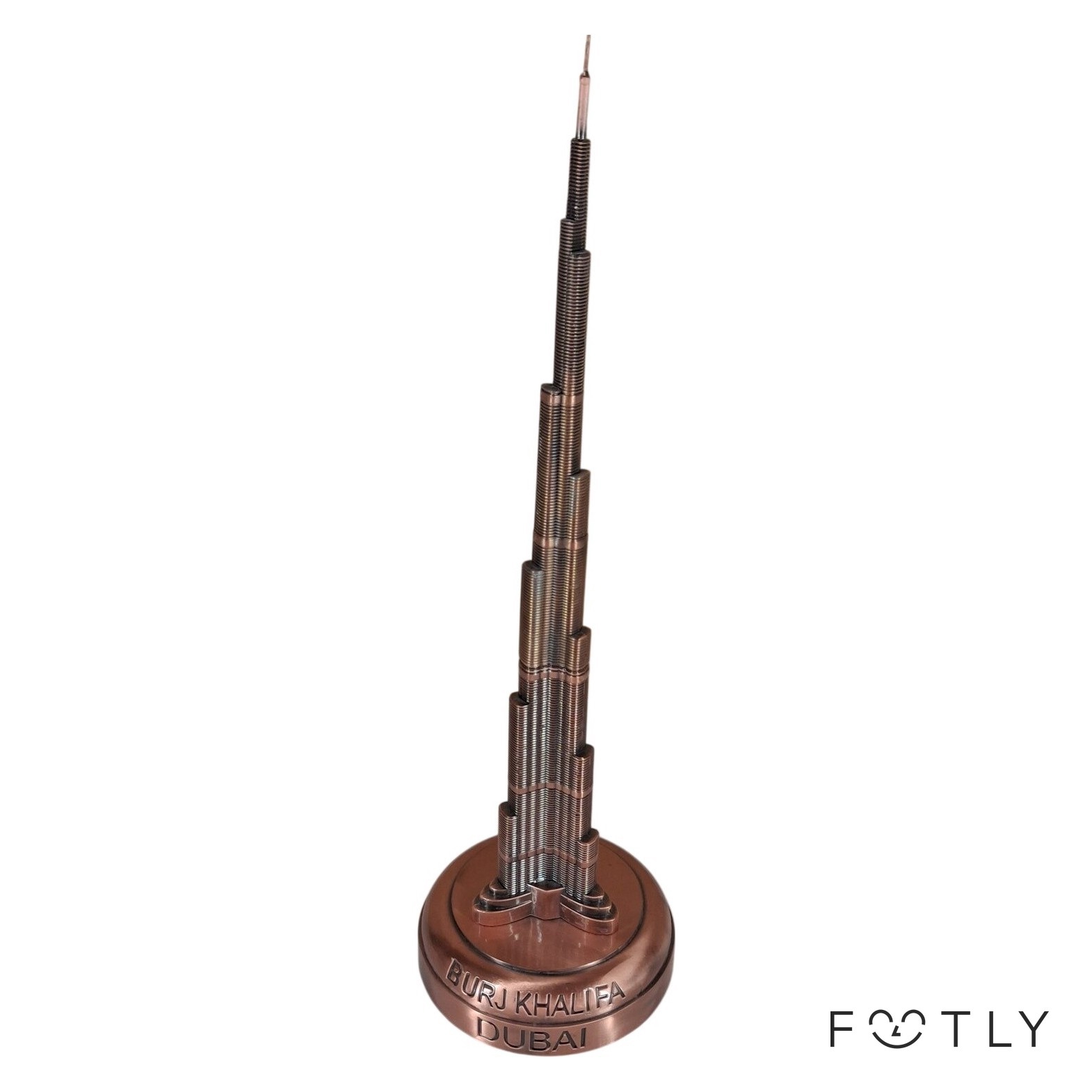 Burj Khalifa Dubai Souvenir Modell Kopparfärgad Metall Skulptur