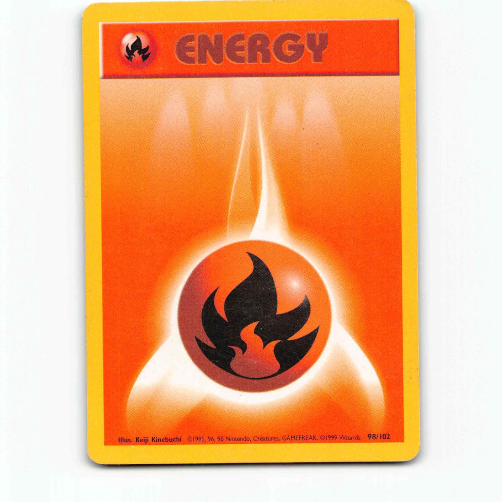 Fire Energy 98 Pokémon BS EN 98/102 Base Set Pokemon Kort Wizards of The Coast