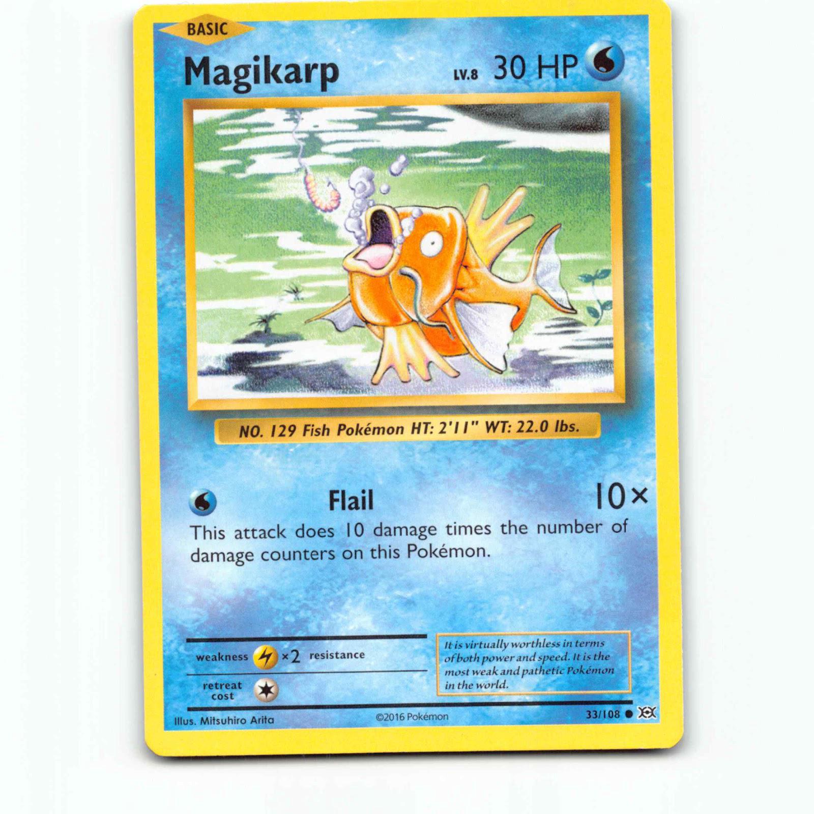 Magikarp 33 Pokémon EVO EN 33/108 Evolutions Pokemon Kort XY-Era