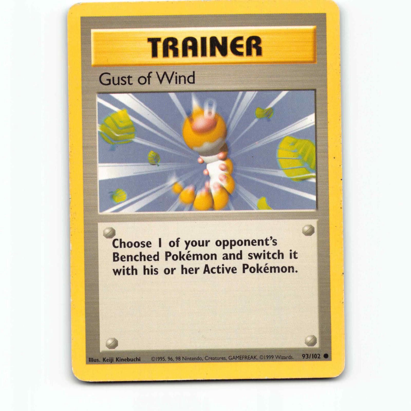 Gust of Wind 93 Pokémon BS EN 93/102 Base Set Pokemon Kort Wizards of The Coast