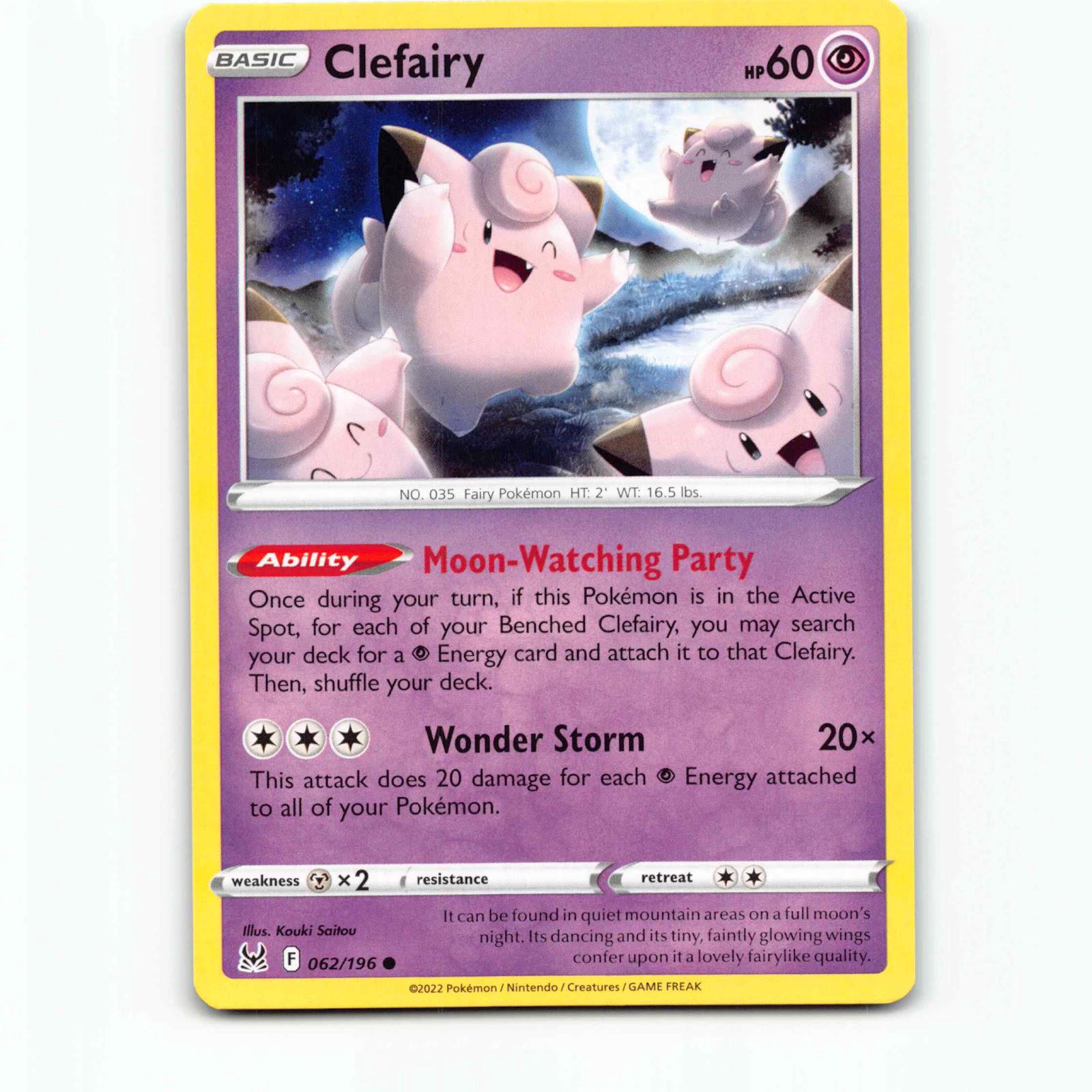 Clefairy 62 Pokémon LOR EN 062/196 Lost Origin Pokemon Kort Sword & Shield