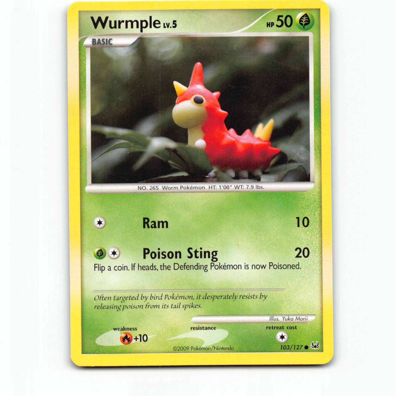 Wurmple 103 Pokémon PL EN 103/127 Platinum Pokemon Kort Platinum