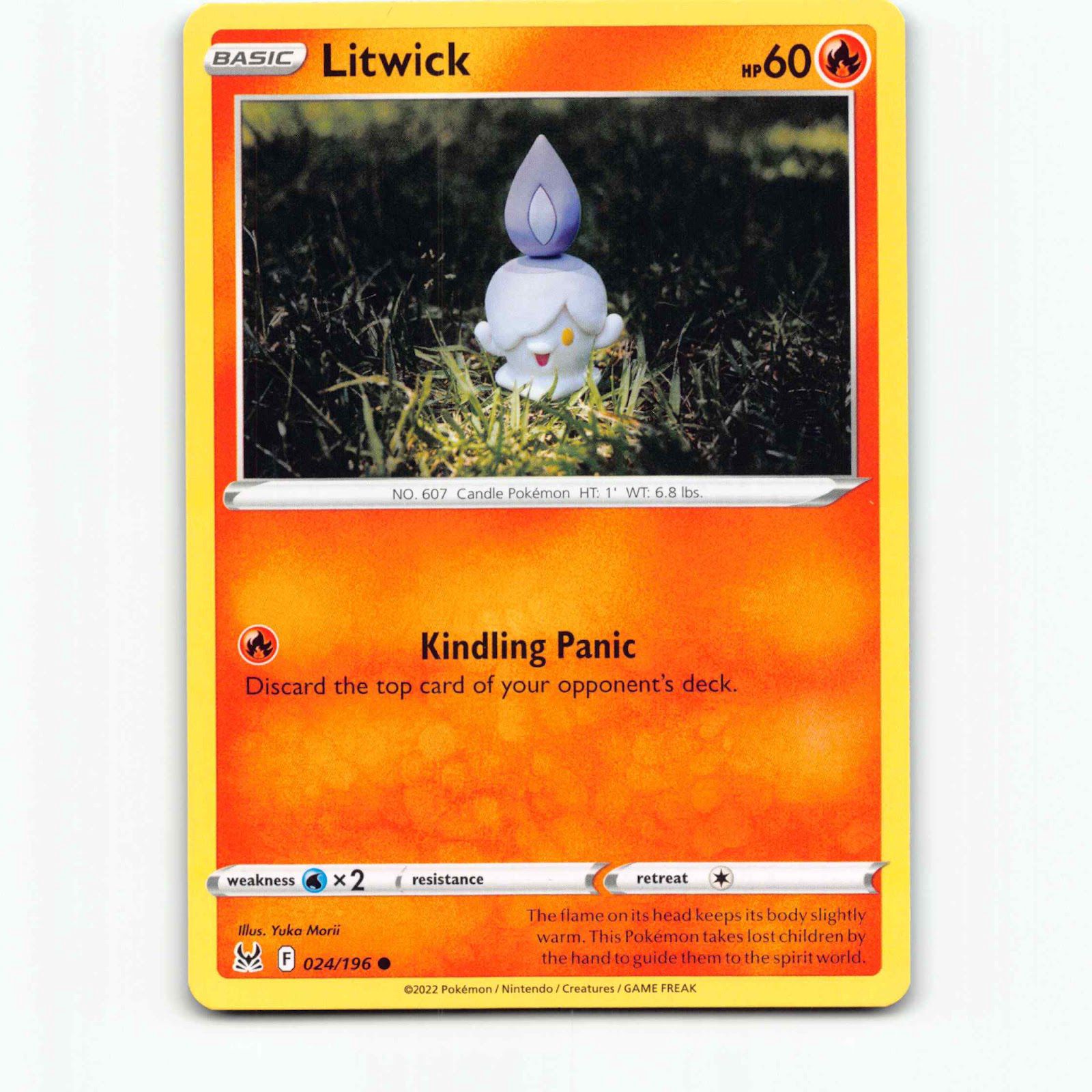 Litwick 24 Pokémon LOR EN 024/196 Lost Origin Pokemon Kort Sword & Shield