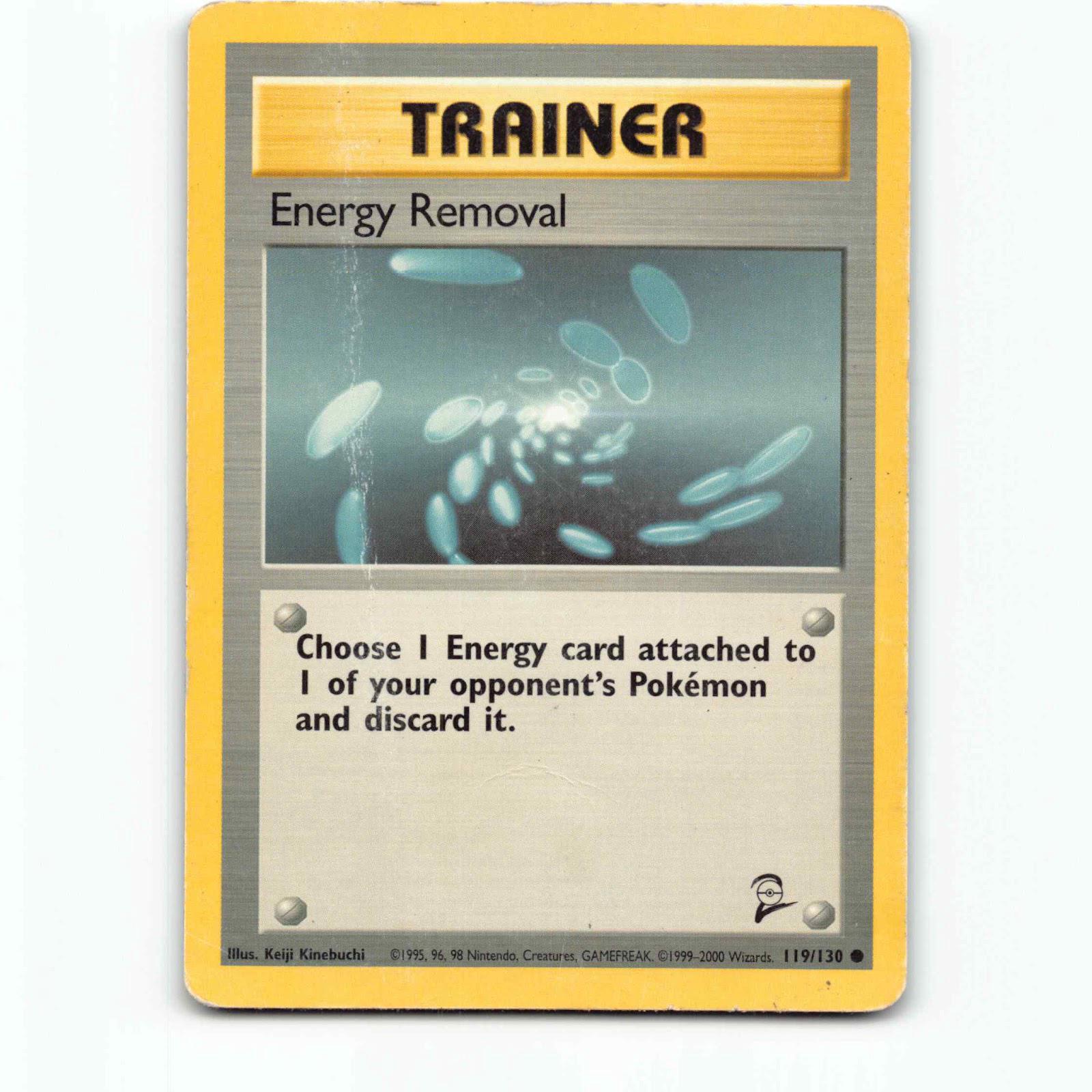 Energy Removal 119 Pokémon B2 EN 119/130 Base Set 2 Pokemon Kort