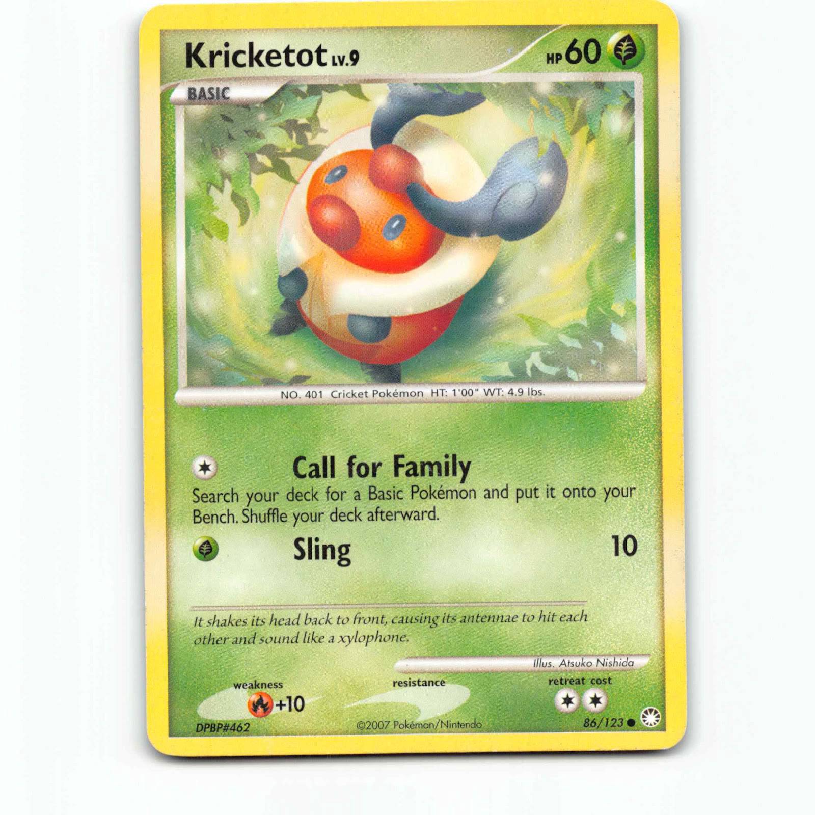 Kricketot 86 Pokémon MT EN 86/123 Mysterious Treasures Pokemon Kort
