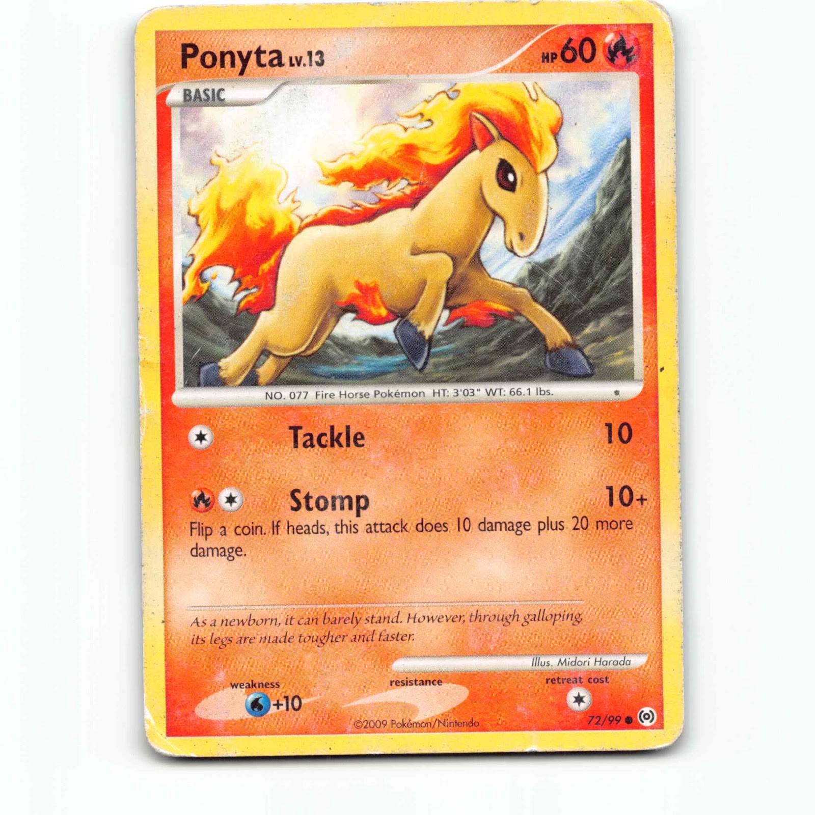 Ponyta 72 Pokémon AR EN 72/99 Arceus Pokemon Kort Platinum