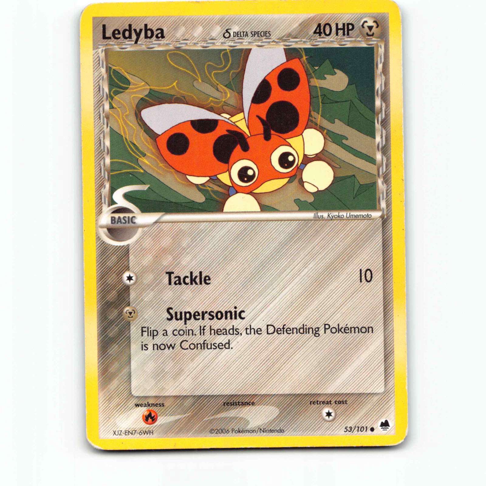 Ledyba 53 Pokémon DF EN 53/101 EX Dragon Frontiers Pokemon Kort EX-Era