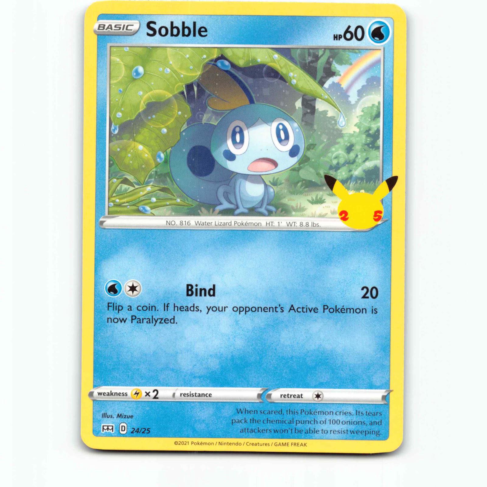 Sobble 24 Pokémon MCD21 EN 24/25 McDonald's Collection 2021 Pokemon Kort