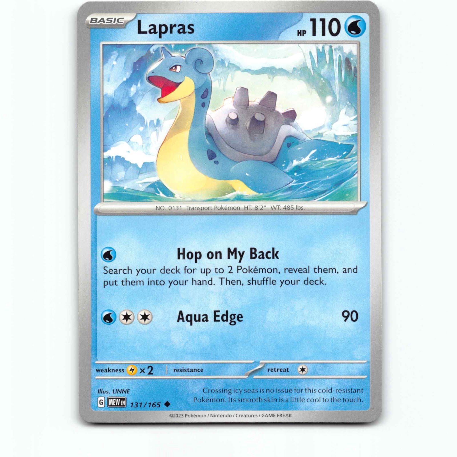 Lapras 131 Pokémon MEW EN 131/165 151 Pokemon Kort Scarlet & Violet