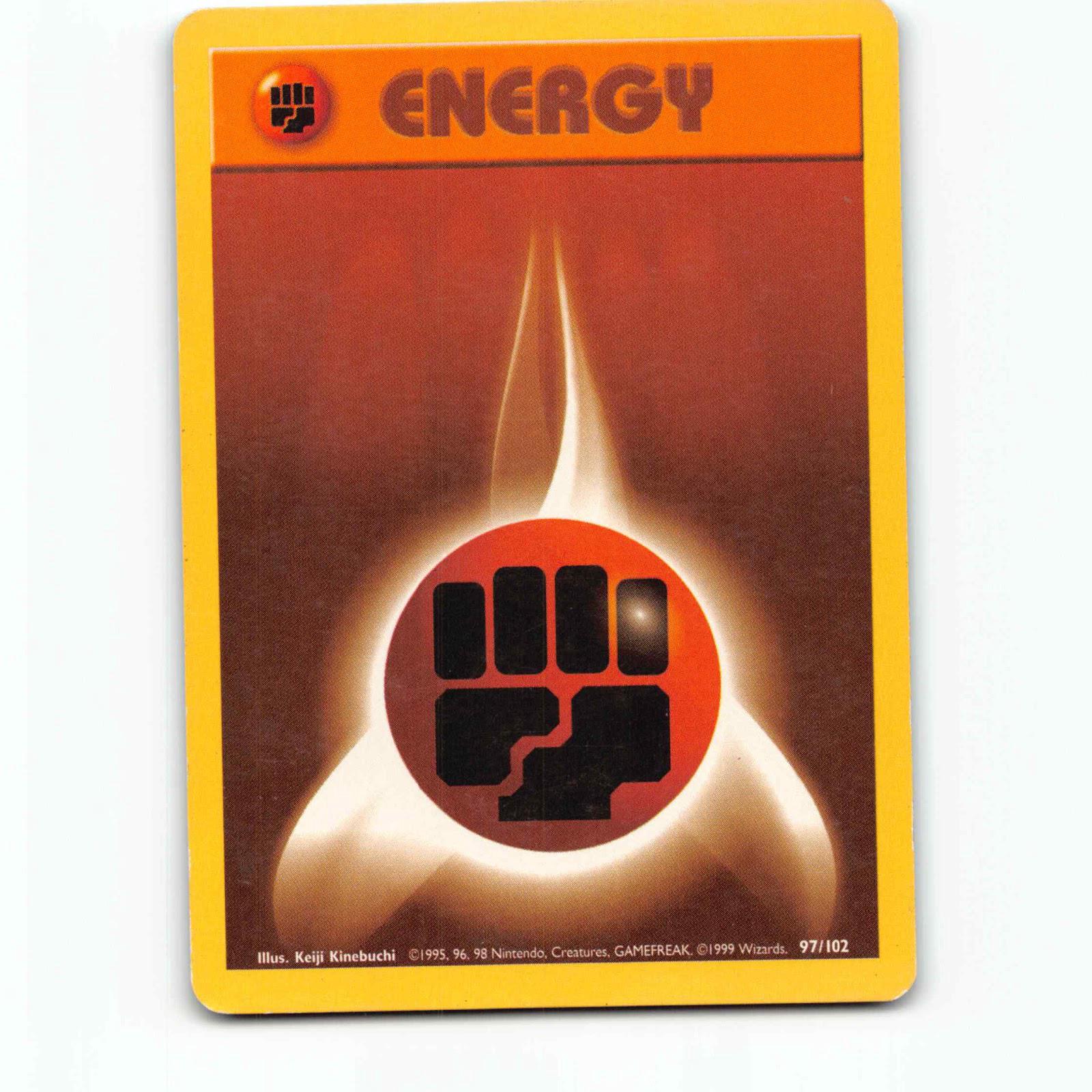 Fighting Energy 97 Pokémon BS EN 97/102 Base Set Pokemon Kort