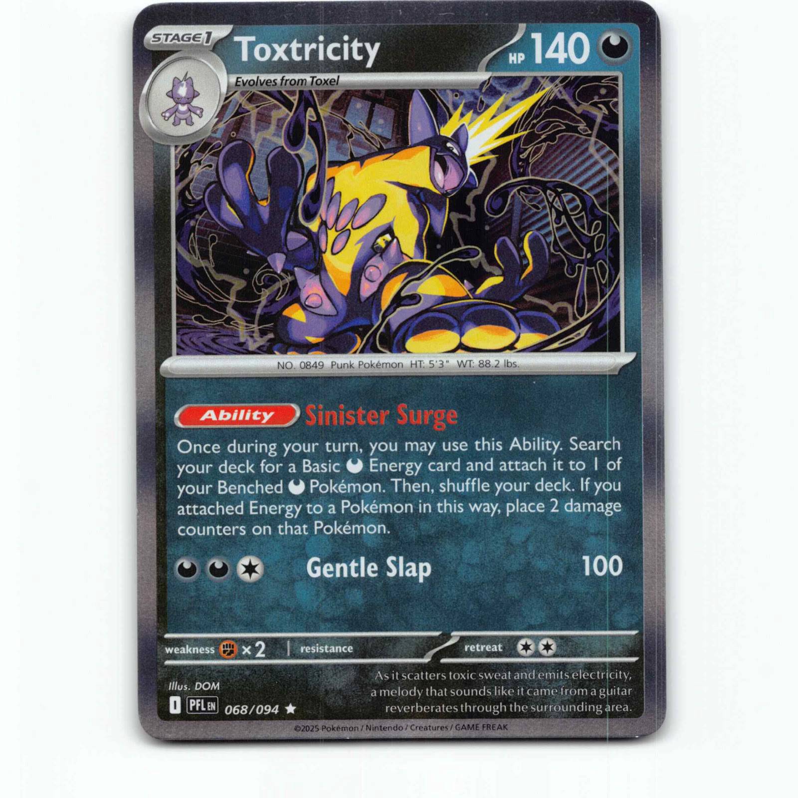 Toxtricity 68 Holo Pokémon PFL EN 068/094 Phantasmal Flames Pokemon Kort