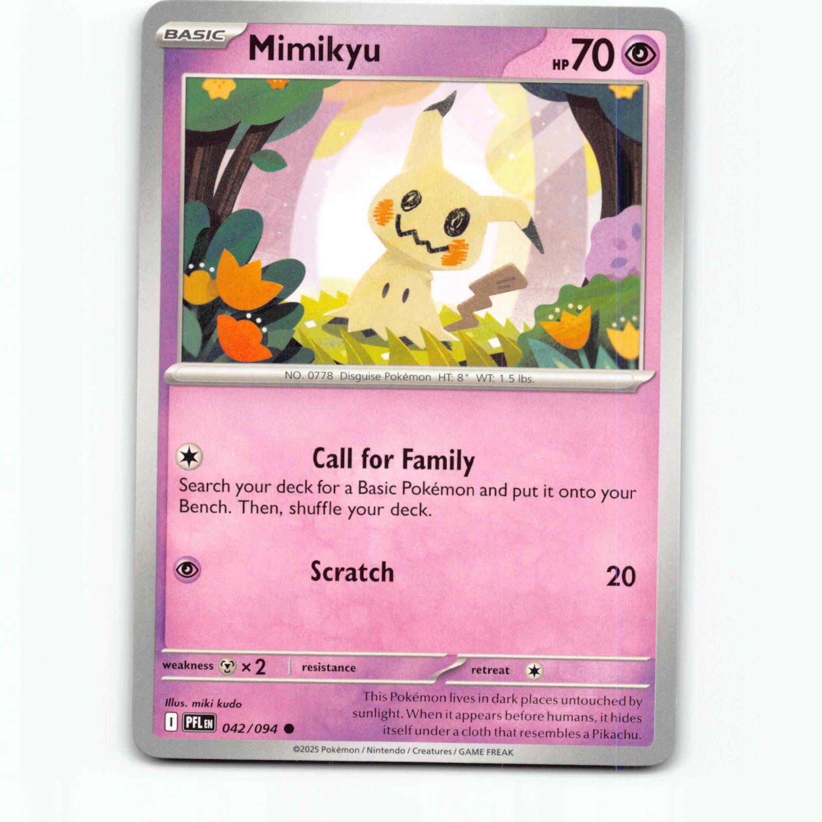Mimikyu 42 Pokémon PFL EN 042/094 Phantasmal Flames Pokemon Kort
