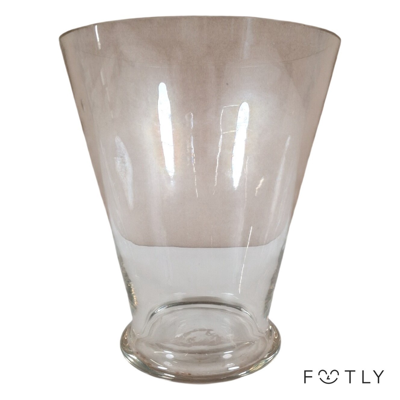 Vas Klar Glas Konisk Form Vintage Blomvas Cylinder Glasvas Retro