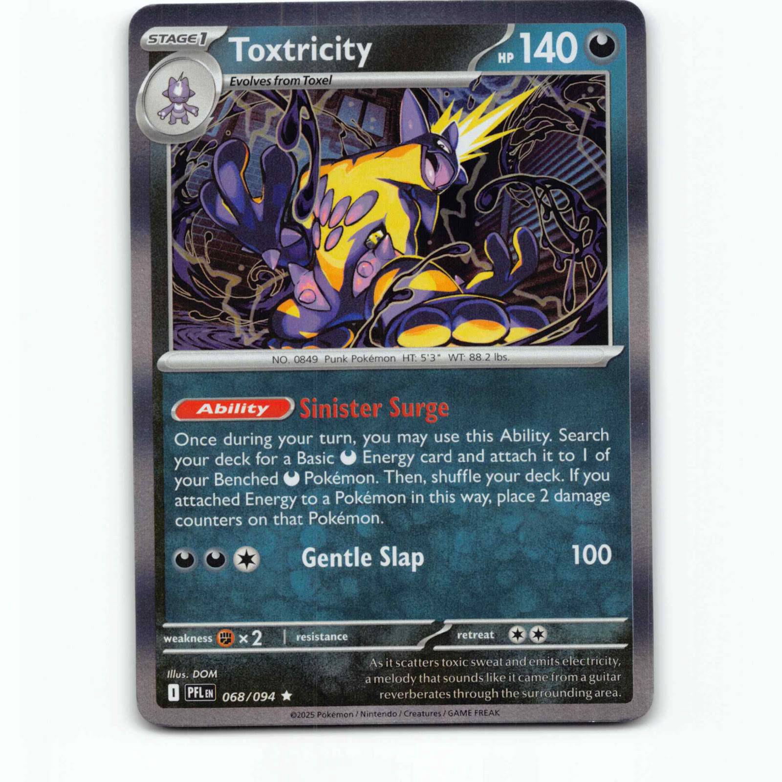 Toxtricity 68 Holo Pokémon PFL EN 068/094 Phantasmal Flames Pokemon Kort