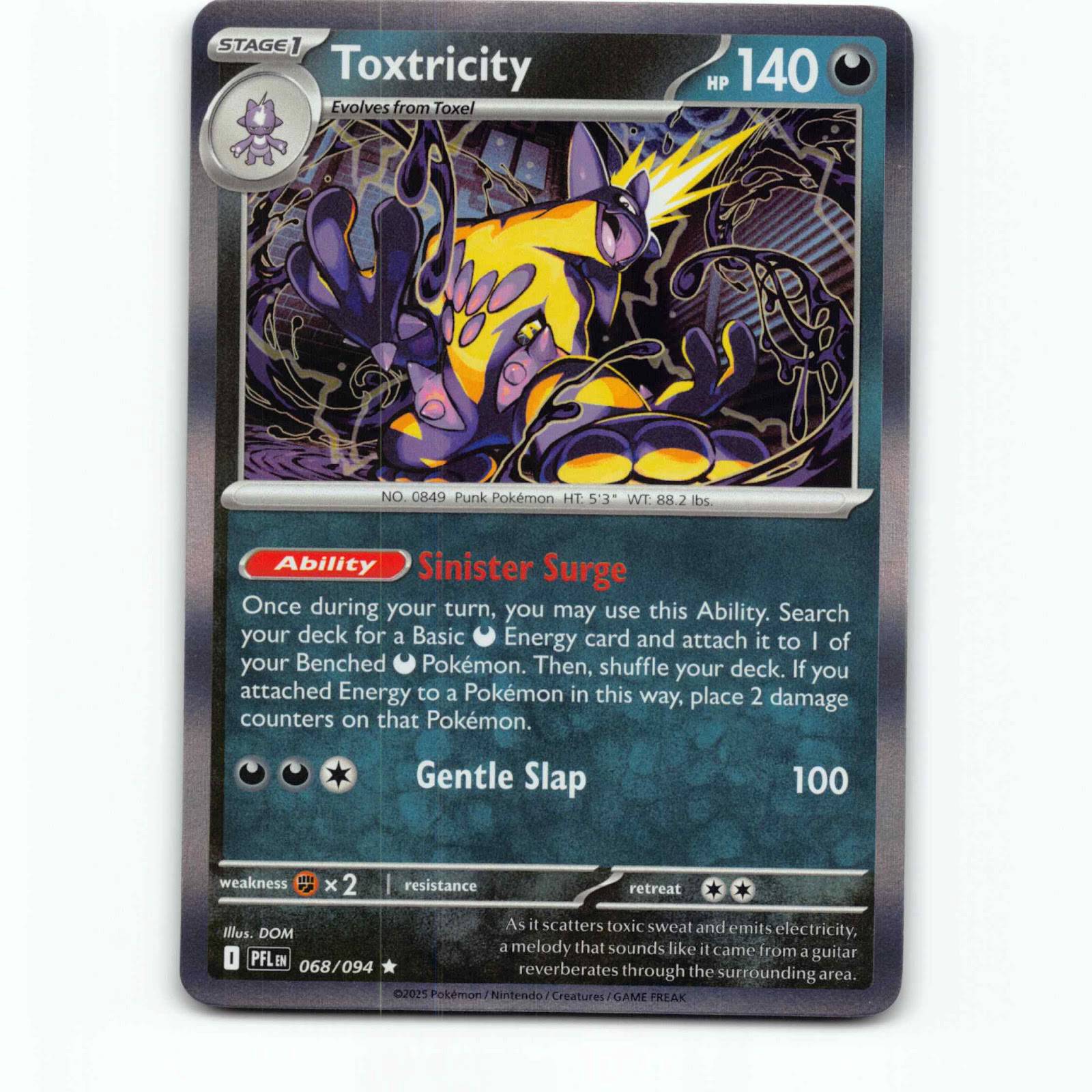 Toxtricity 68 Holo Pokémon PFL EN 068/094 Phantasmal Flames Pokemon Kort
