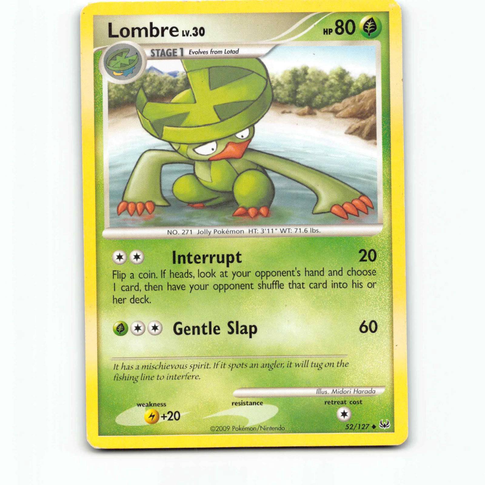 Lombre 52 Pokémon PL EN 52/127 Platinum Pokemon Kort Platinum