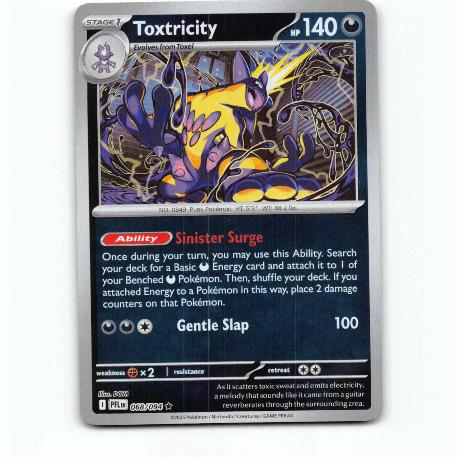 Toxtricity 68 Holo Pokémon PFL EN 068/094 Phantasmal Flames Pokemon Kort
