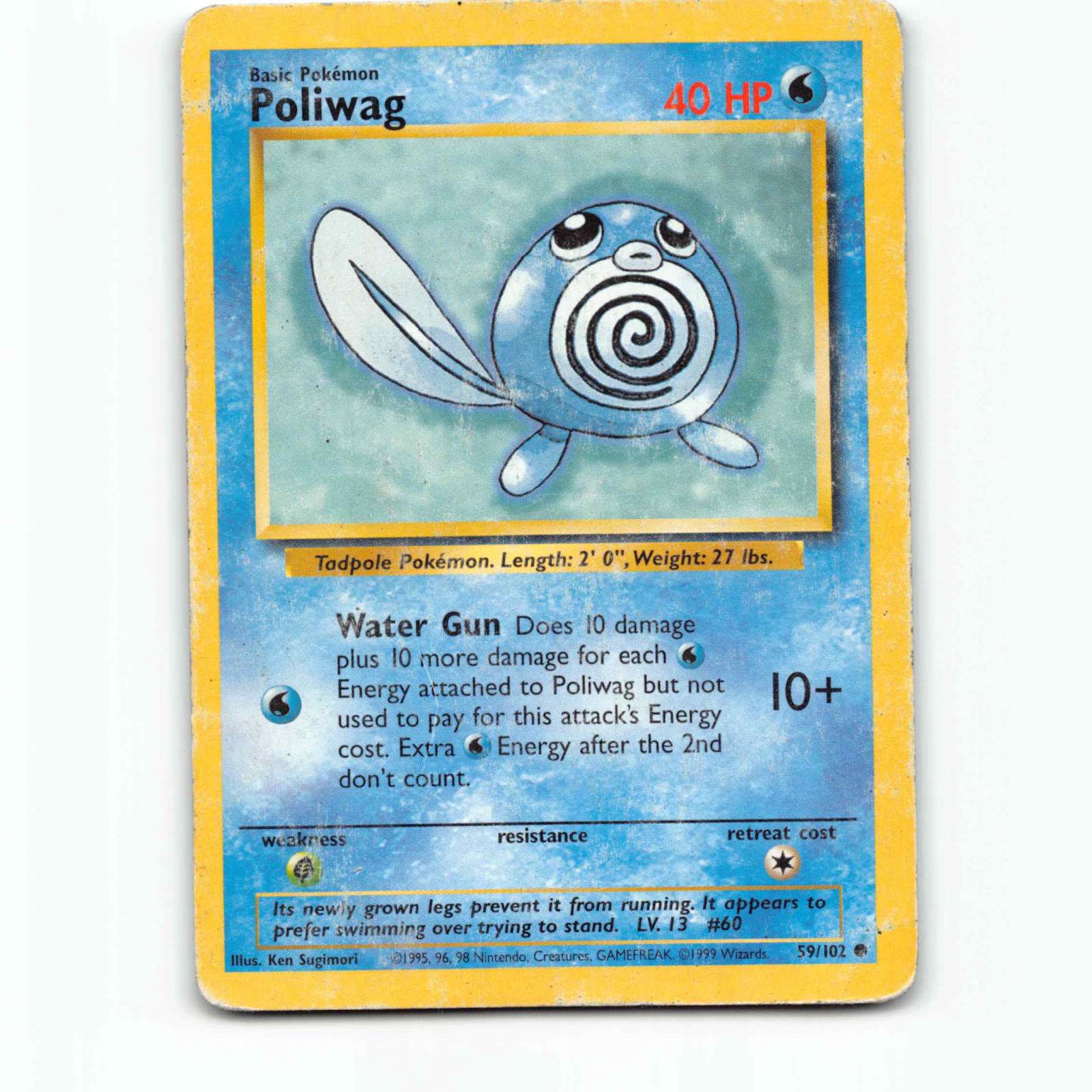 Poliwag 59 Pokémon BS EN 59/102 Base Set Pokemon Kort Wizards of The Coast