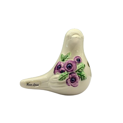 Deco Fågel Rosa Ljung Prydnad Retro Keramik