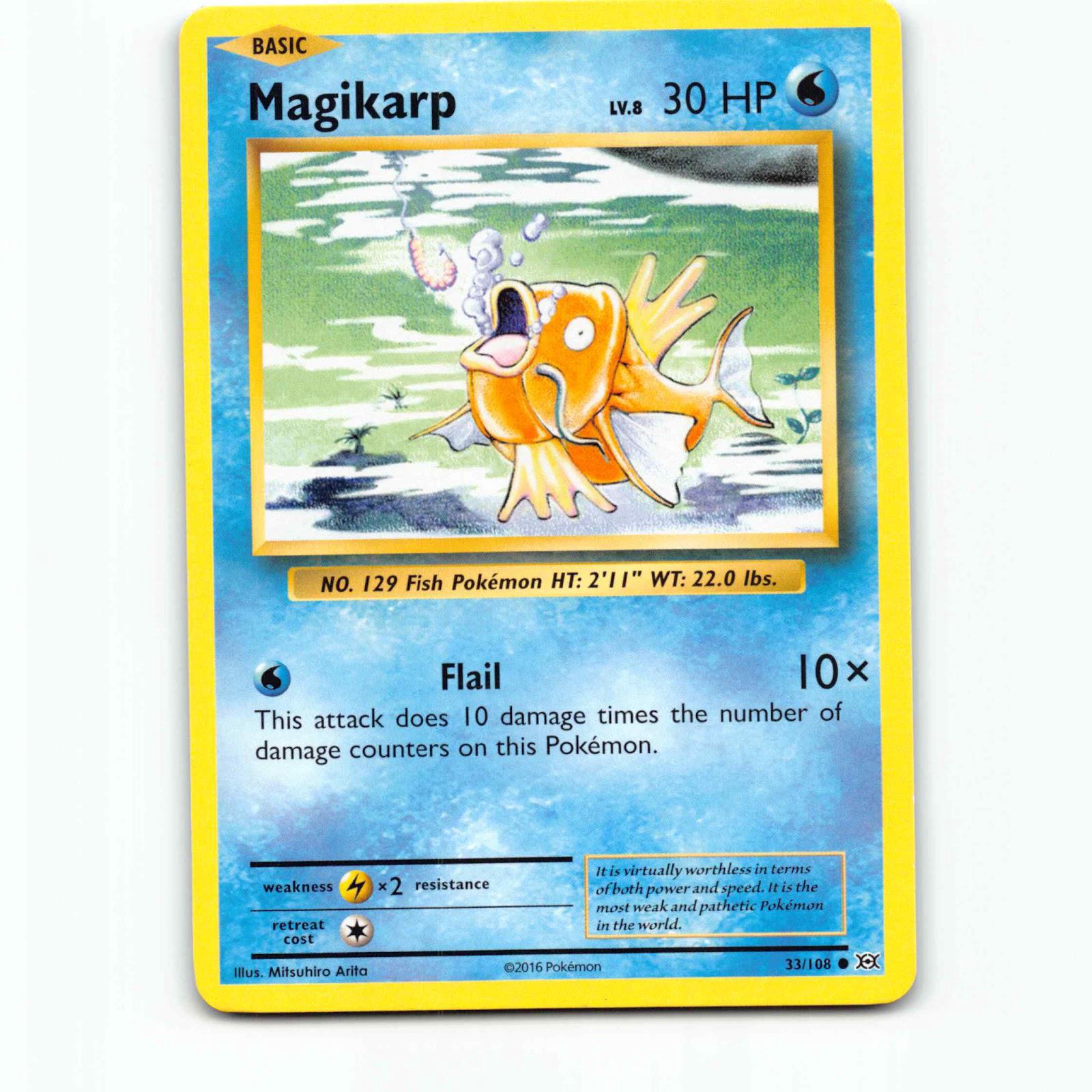 Magikarp 33 Pokémon EVO EN 033/108 Evolutions Pokemon Kort XY-Era