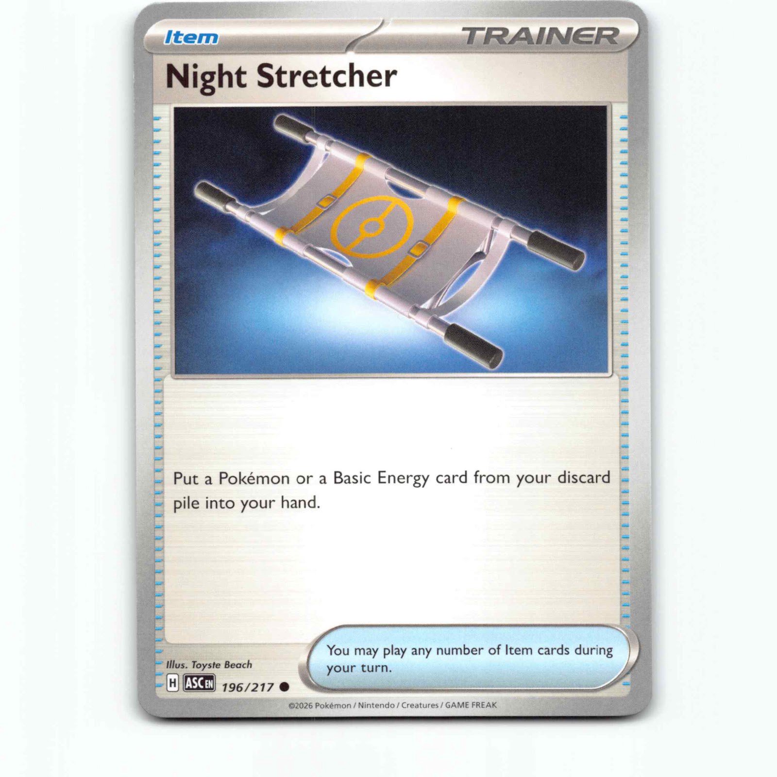 Night Stretcher 196 Pokémon ASC EN 196/217 Ascended Heroes Pokemon Kort