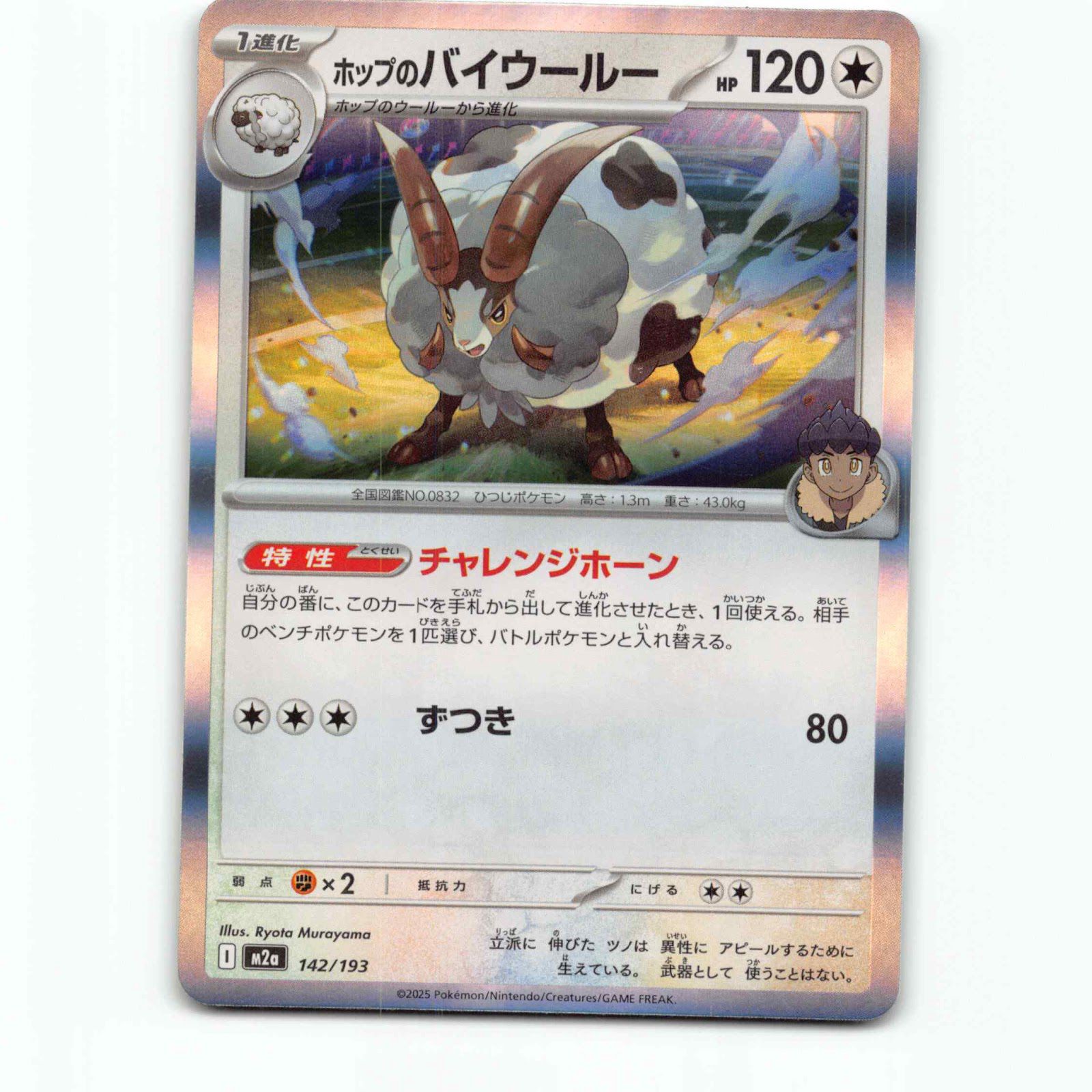 Hop's Dubwool 142 Holo Pokémon M2a JP 142/193 Mega Dream ex Pokemon Kort
