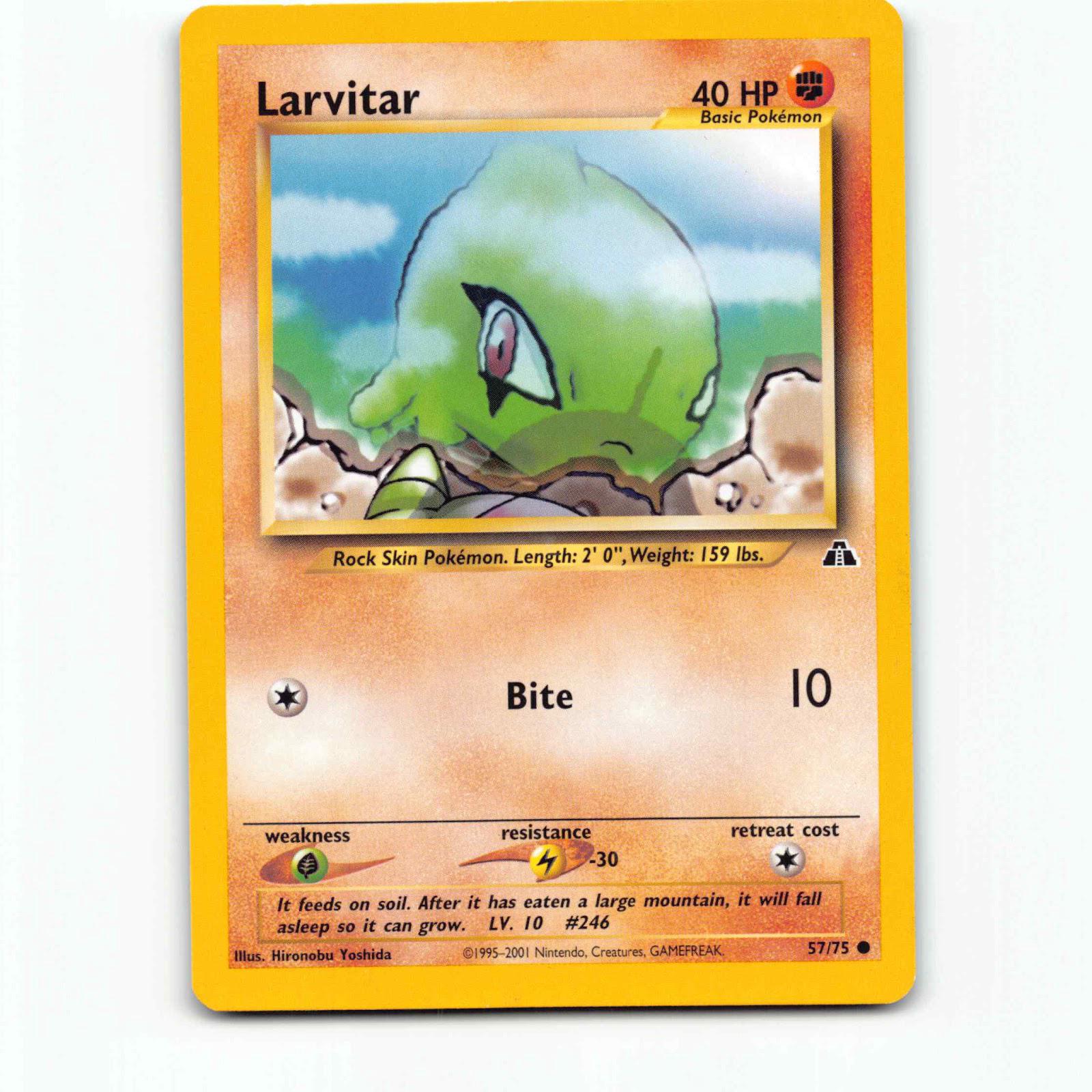 Larvitar 57 Pokémon N2 EN 57/75 Neo Discovery Pokemon Kort Wizards of The Coast