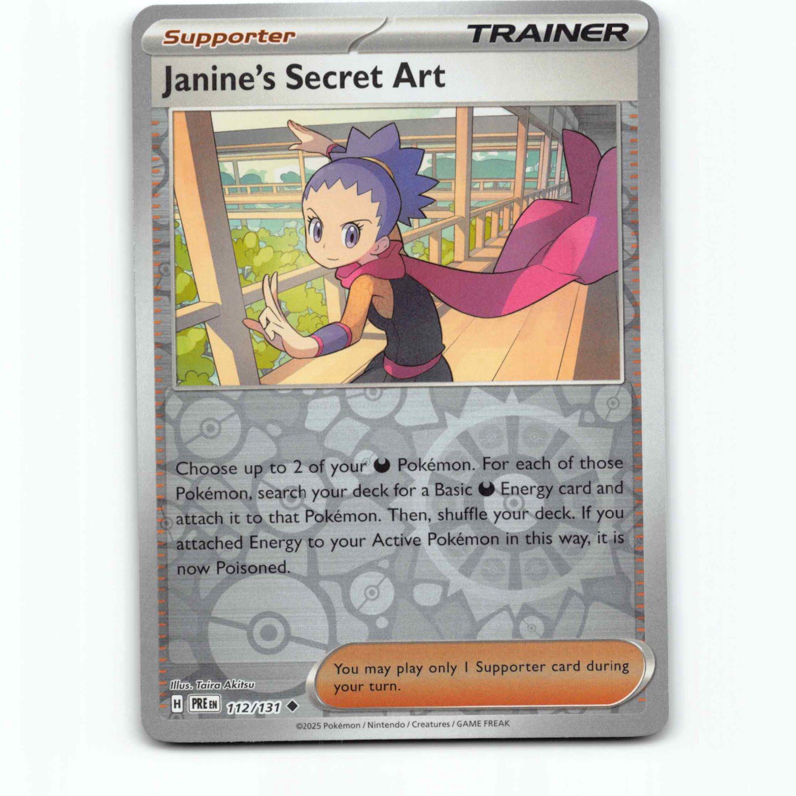 Janine's Secret Art 112 Reverse Holo Pokémon PRE EN 112/131 Prismatic Evolutions