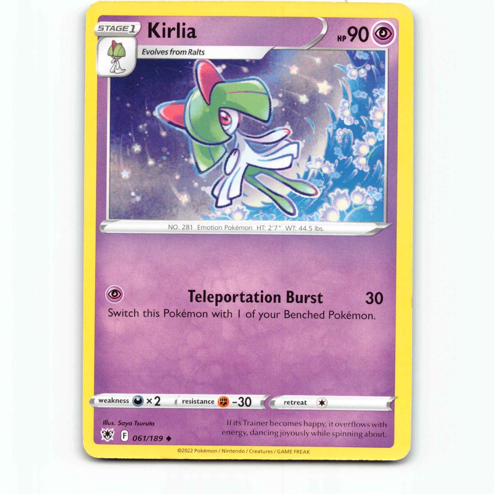 Kirlia 61 Pokémon ASR EN 061/189 Astral Radiance Pokemon Kort Sword & Shield