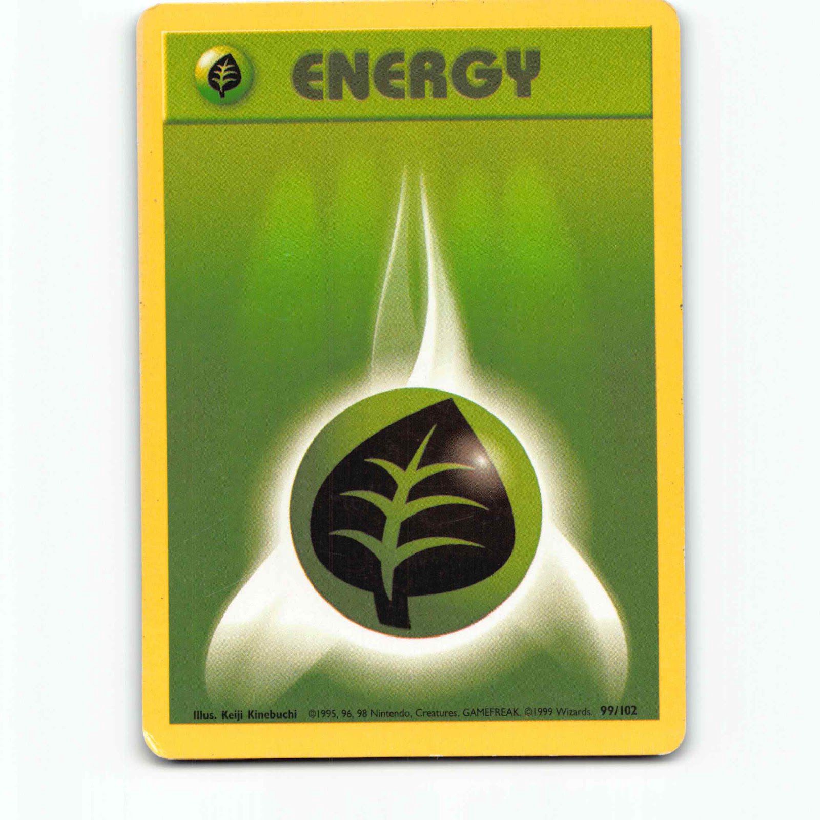 Grass Energy 99 Pokémon BS EN 99/102 Base Set Pokemon Kort Wizards of The Coast