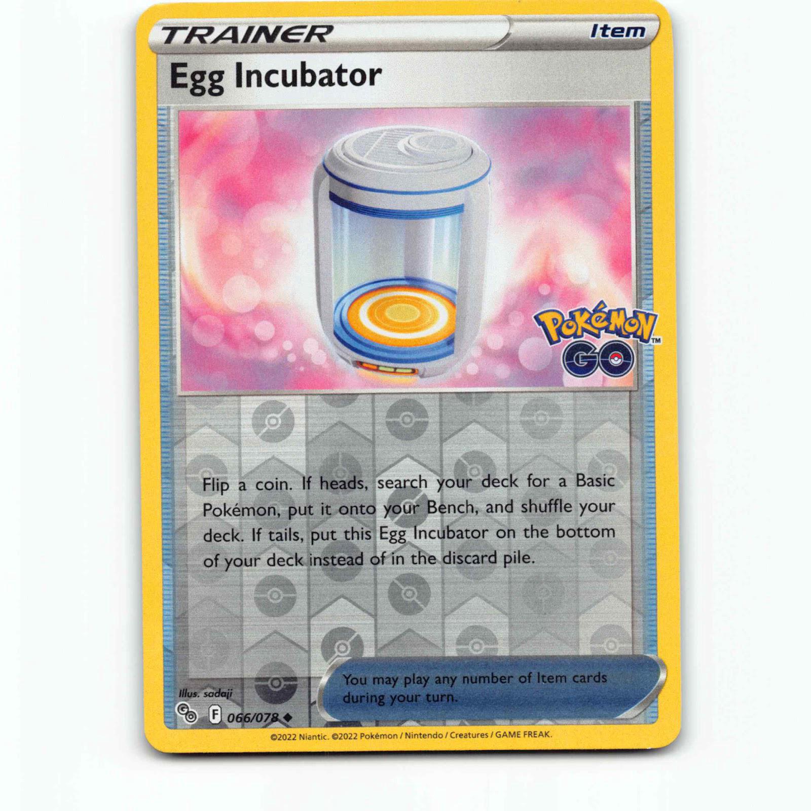 Egg Incubator 66 Reverse Holo Pokémon PGO EN 066/078 Pokémon GO Pokemon Kort