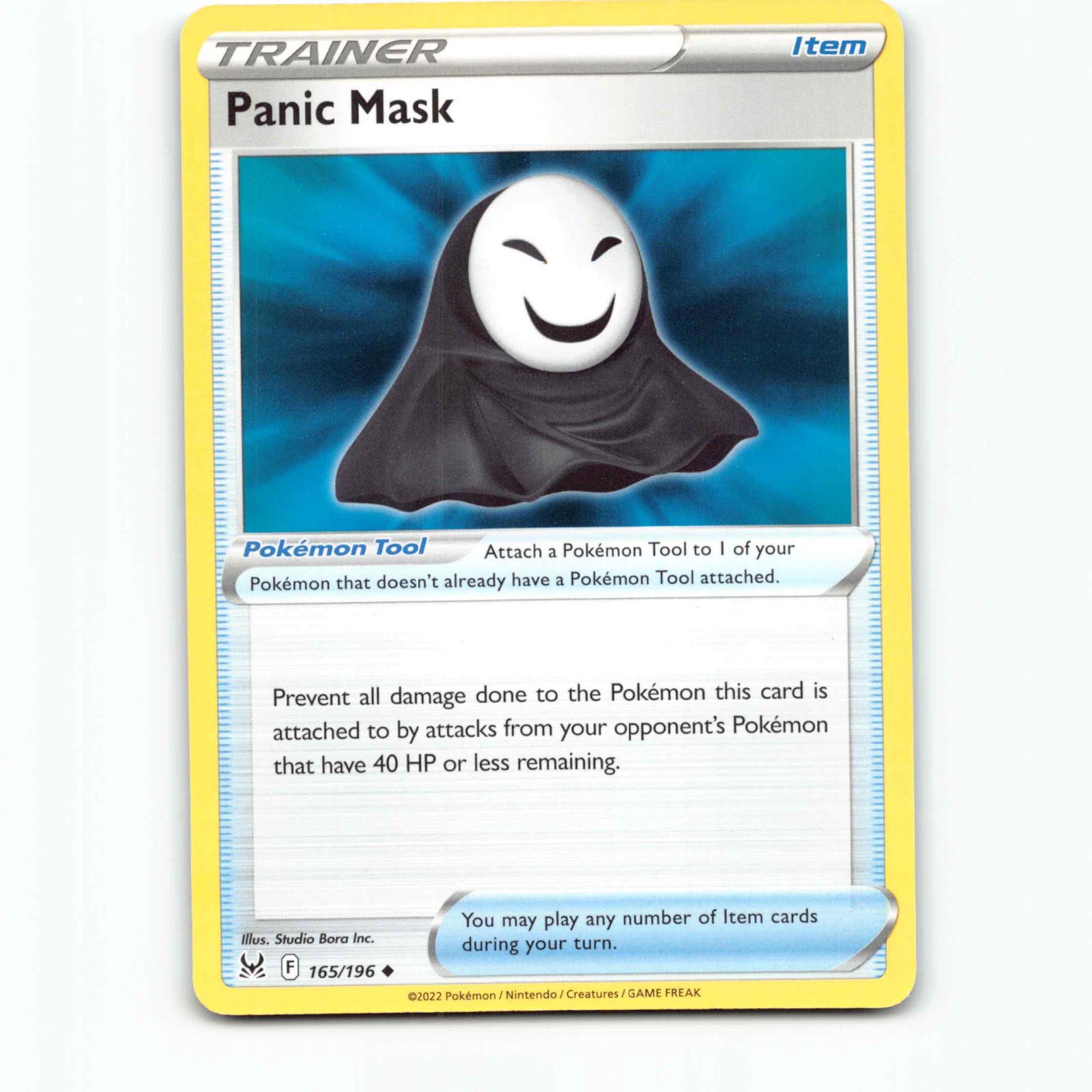 Panic Mask 165 Pokémon LOR EN 165/196 Lost Origin Pokemon Kort Sword & Shield