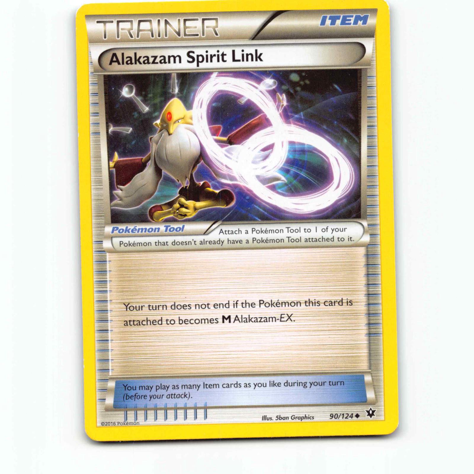 Alakazam Spirit Link 90 Pokémon FCO EN 90/124 Fates Collide Pokemon Kort XY-Era