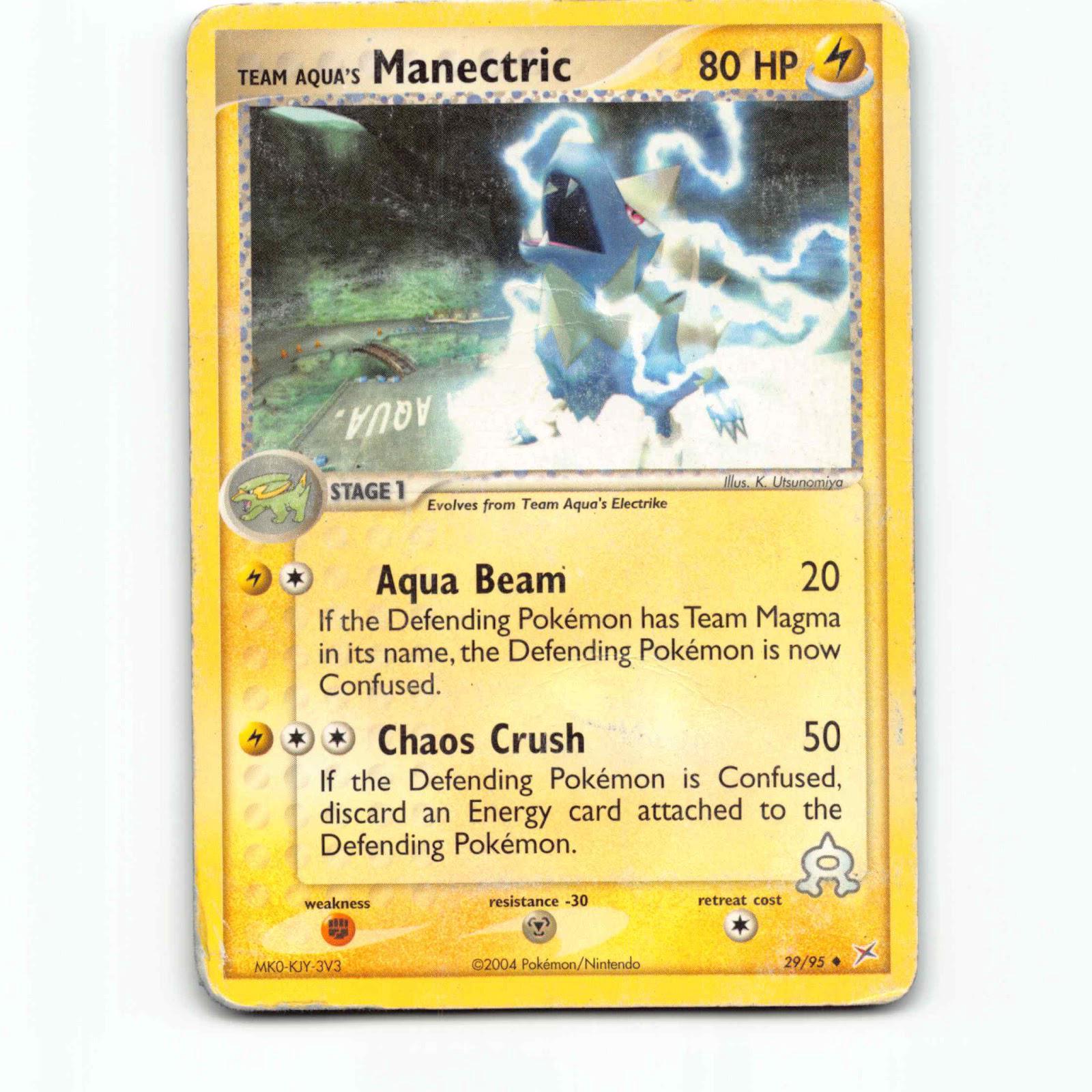 Team Aqua's Manectric 29 Pokémon MA EN 29/95 EX Team Magma vs Team Aqua