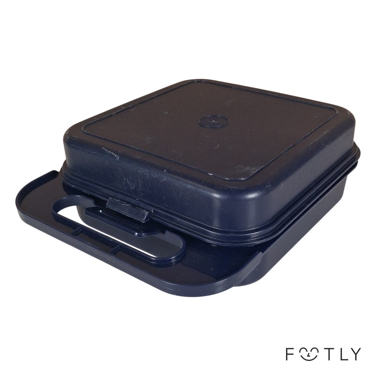 Tupperware Matlåda Blå Plast Lunchlåda Förvaring Box Lock Kvadratisk