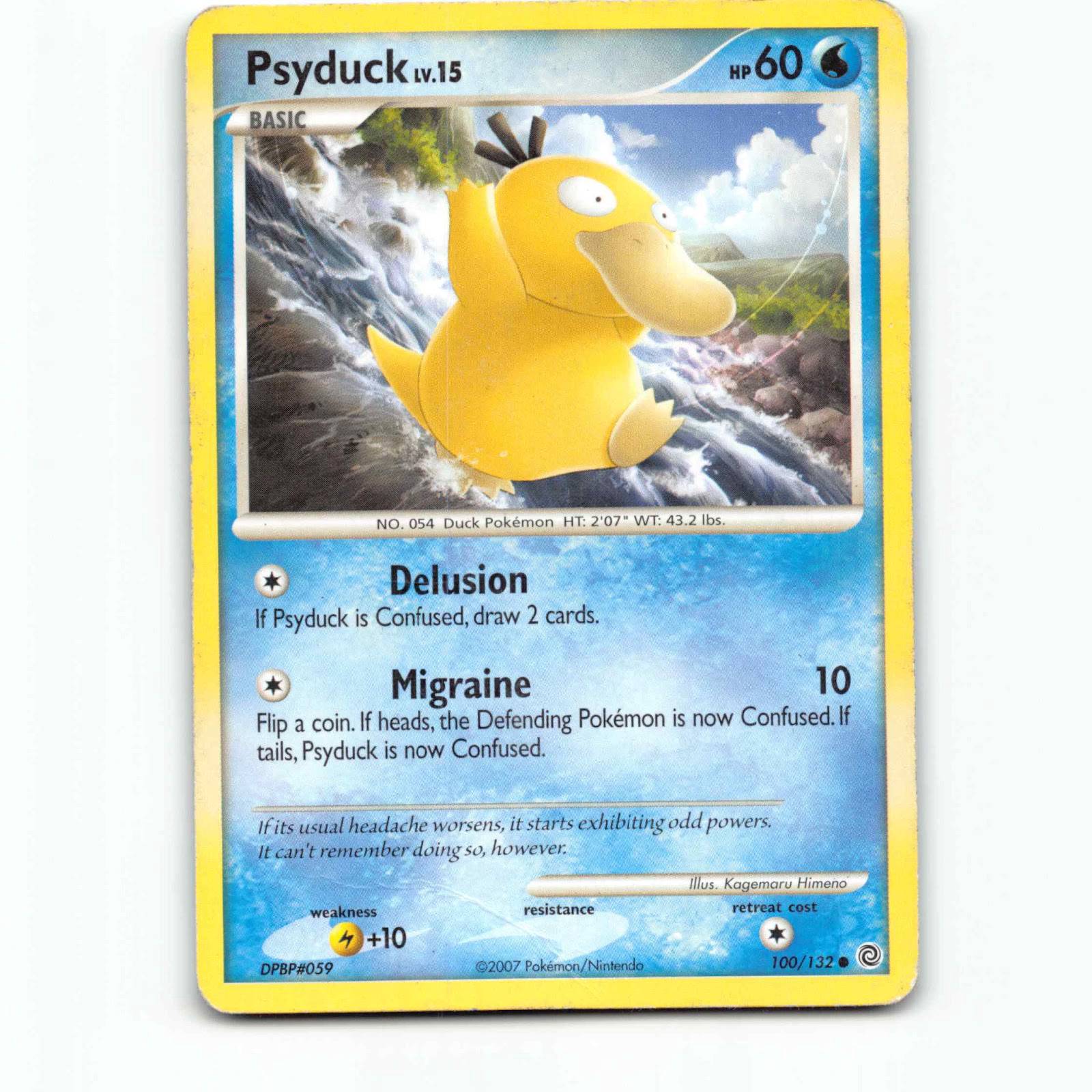 Psyduck 100 Pokémon SW EN 100/132 Secret Wonders Pokemon Kort Diamond and Pearl