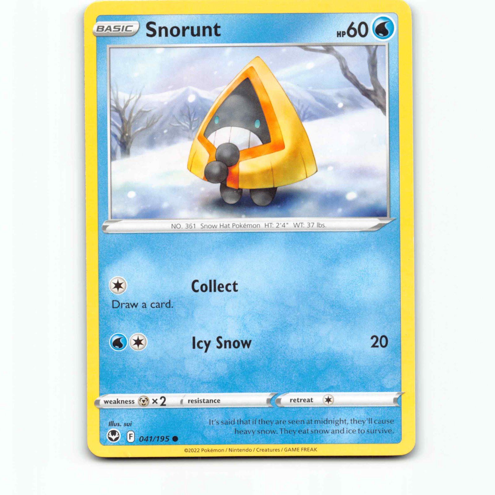 Snorunt 41 Pokémon SIT EN 041/195 Silver Tempest Pokemon Kort Sword & Shield