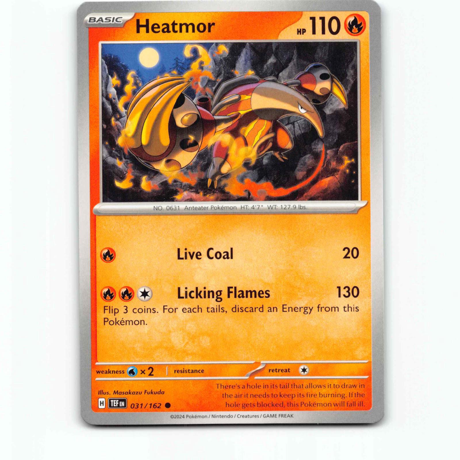Heatmor 31 Pokémon TEF EN 031/162 Temporal Forces Pokemon Kort Scarlet & Violet