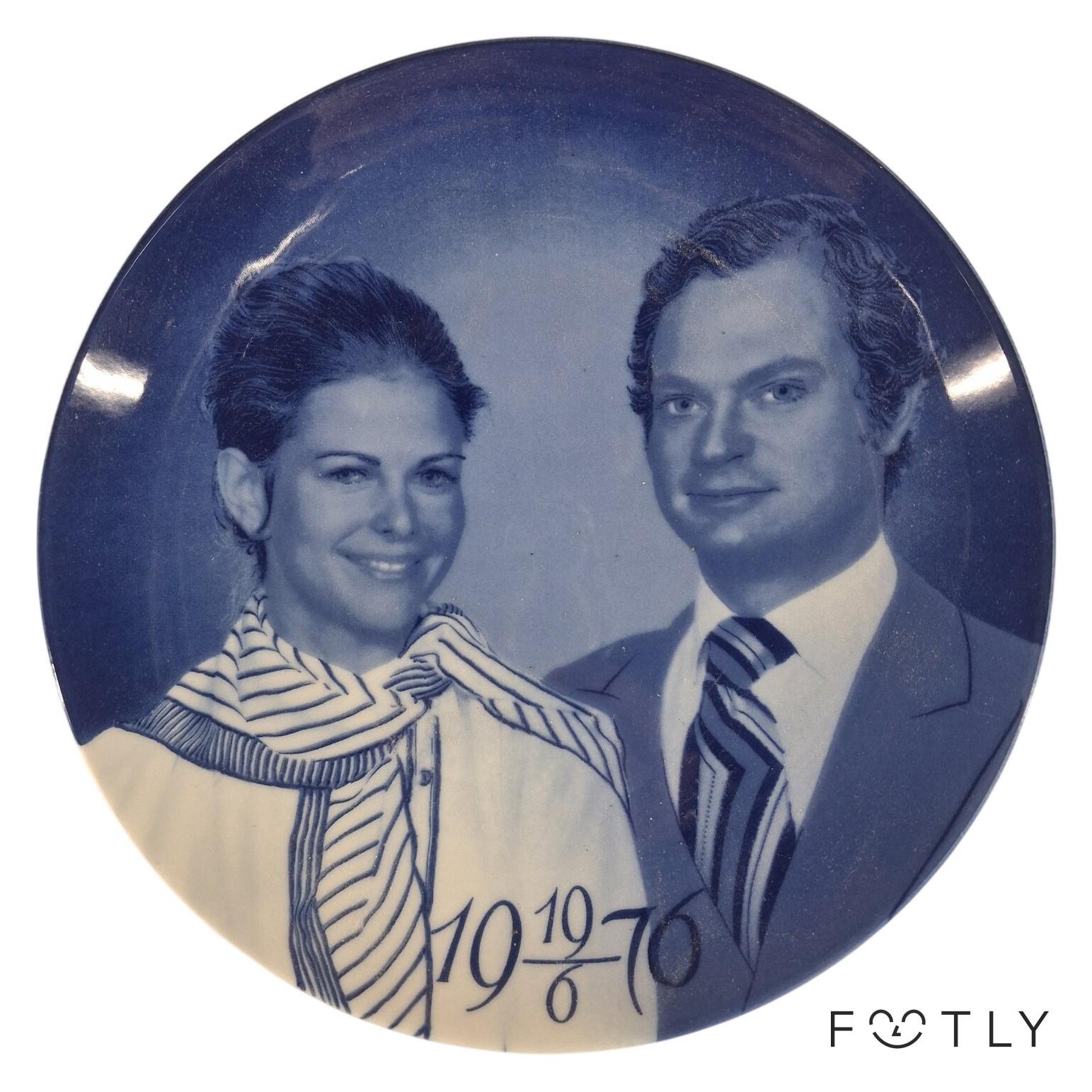 Royal Heidelberg Bröllopstallriken 1976 Tallrik Porslin Limited Edition Blå
