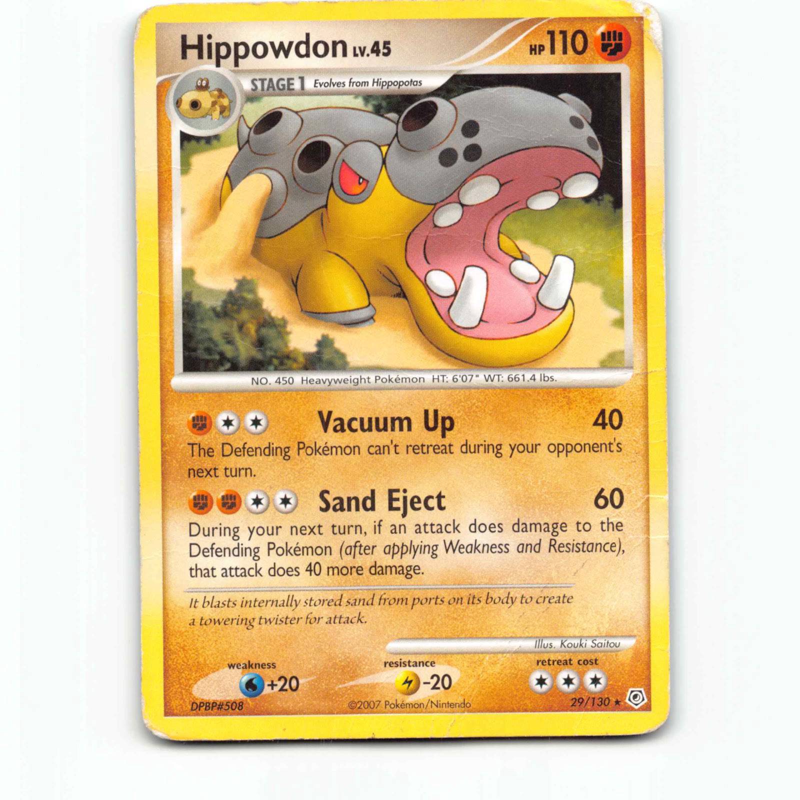Hippowdon 29 Pokémon DP EN 29/130 Diamond & Pearl Pokemon Kort Diamond and Pearl