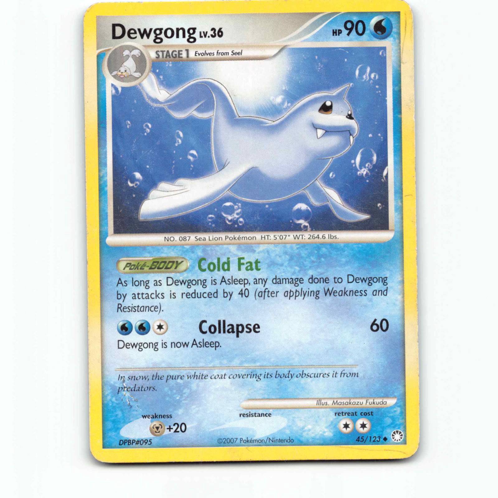 Dewgong 45 Pokémon MT EN 45/123 Mysterious Treasures Pokemon Kort