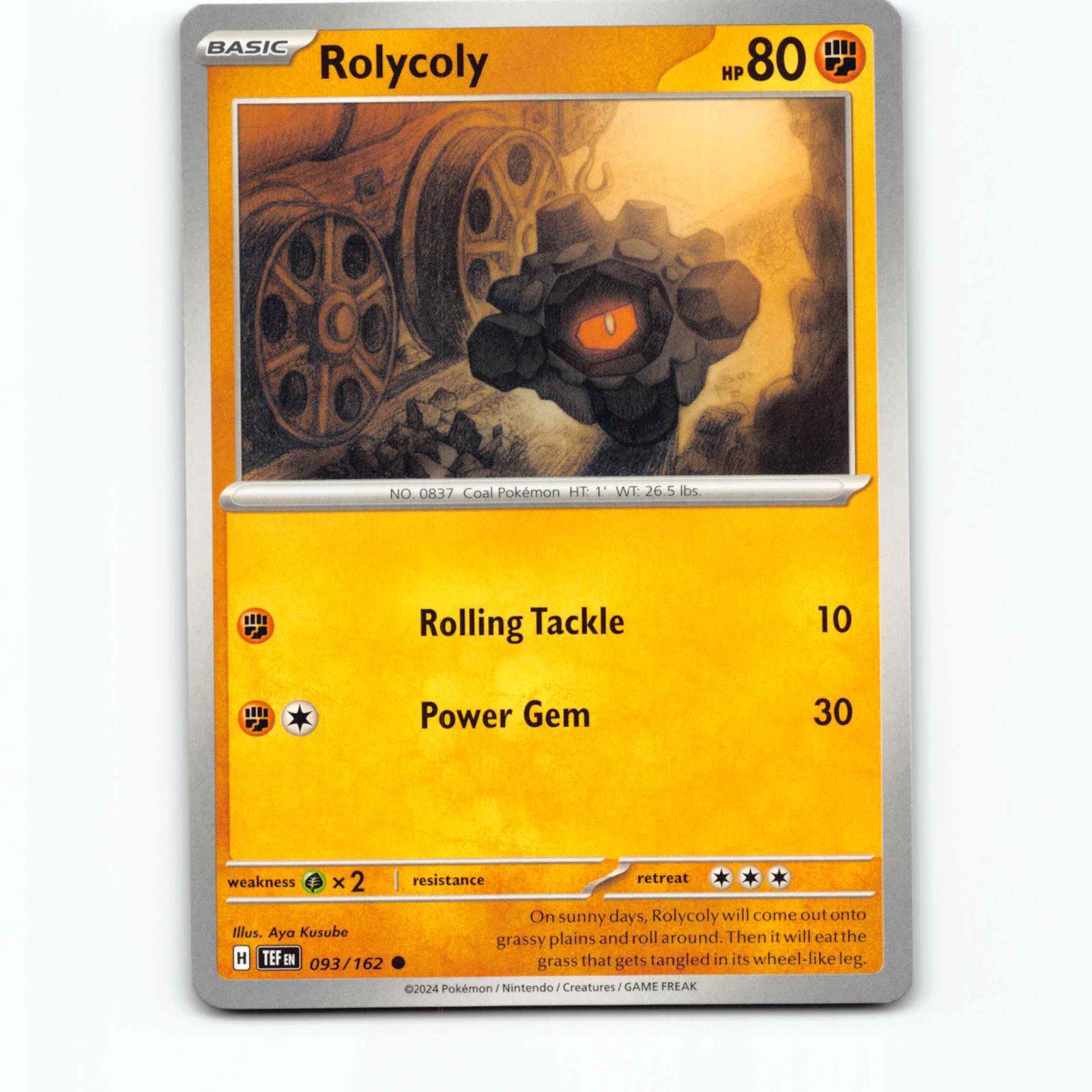 Rolycoly 93 Pokémon TEF EN 093/162 Temporal Forces Pokemon Kort Scarlet & Violet