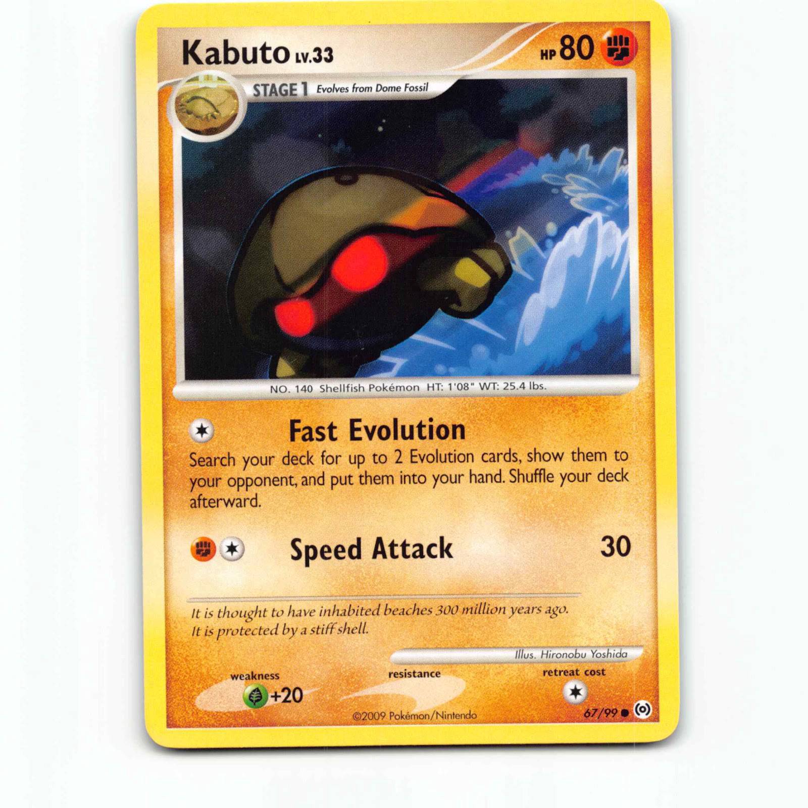 Kabuto 67 Pokémon AR EN 67/99 Arceus Pokemon Kort Platinum