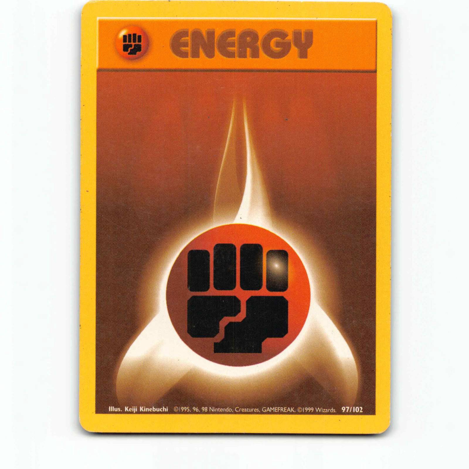 Fighting Energy 97 Pokémon BS EN 97/102 Base Set Pokemon Kort