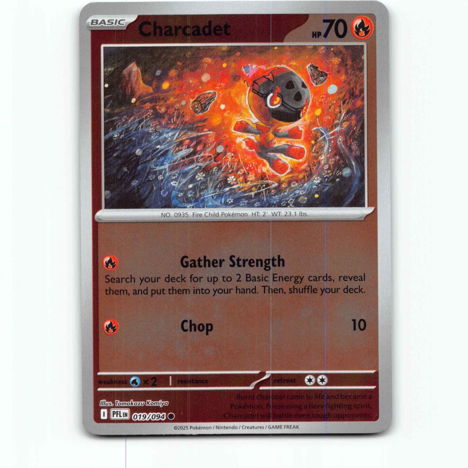 Charcadet 19 Reverse Holo Pokémon PFL EN 019/094 Phantasmal Flames Pokemon Kort