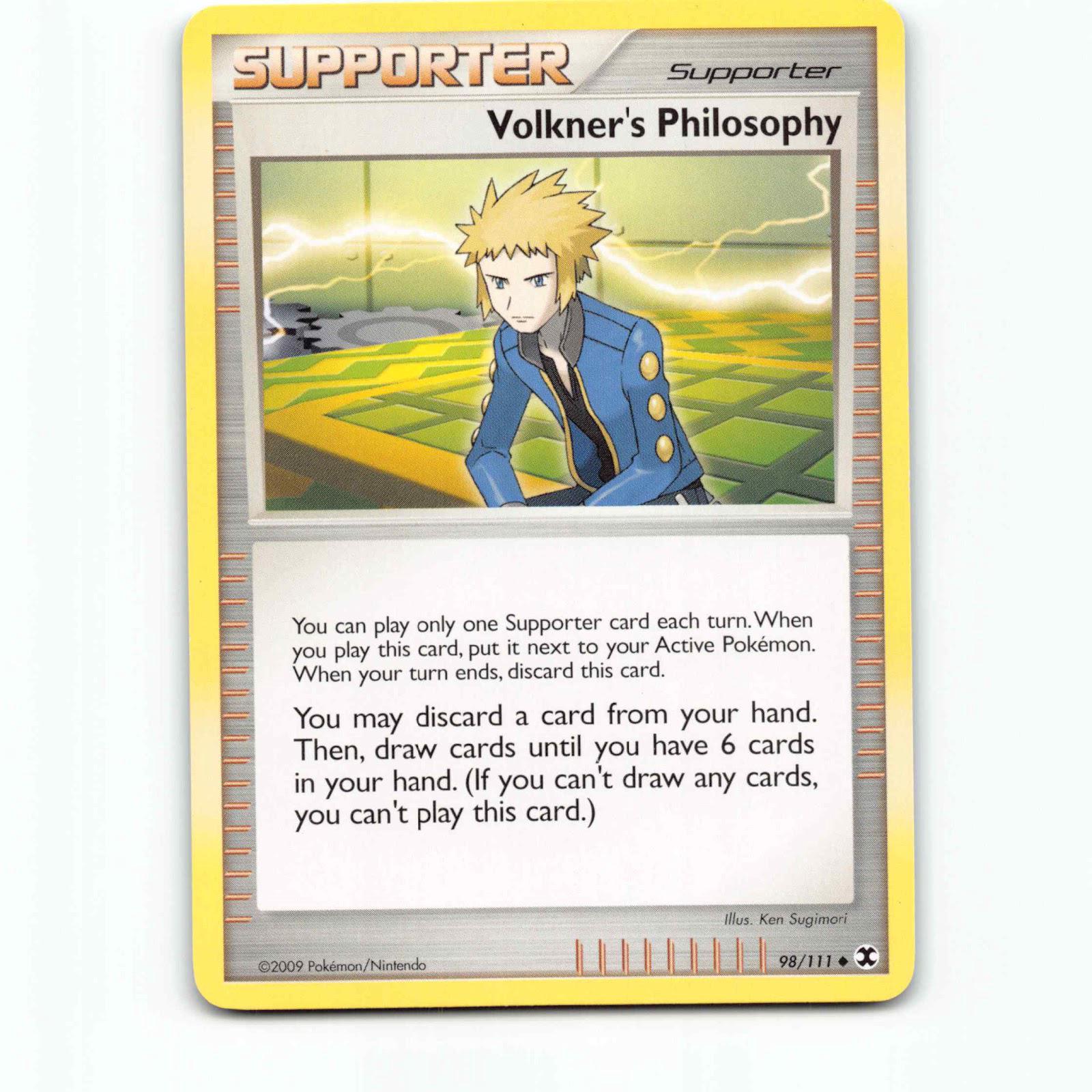 Volkner's Philosophy 98 Pokémon RR EN 098/111 Rising Rivals Pokemon Kort