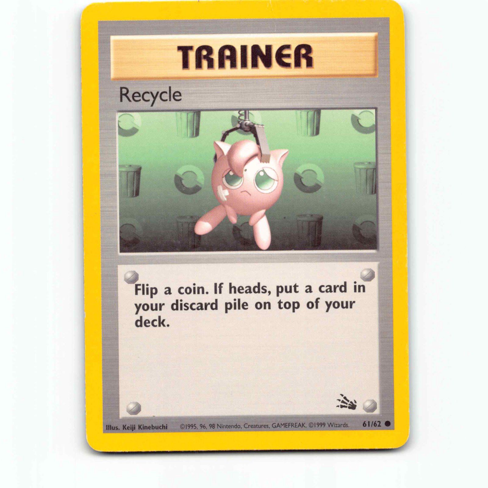 Recycle 61 Pokémon FO EN 61/62 Fossil Pokemon Kort Wizards of The Coast