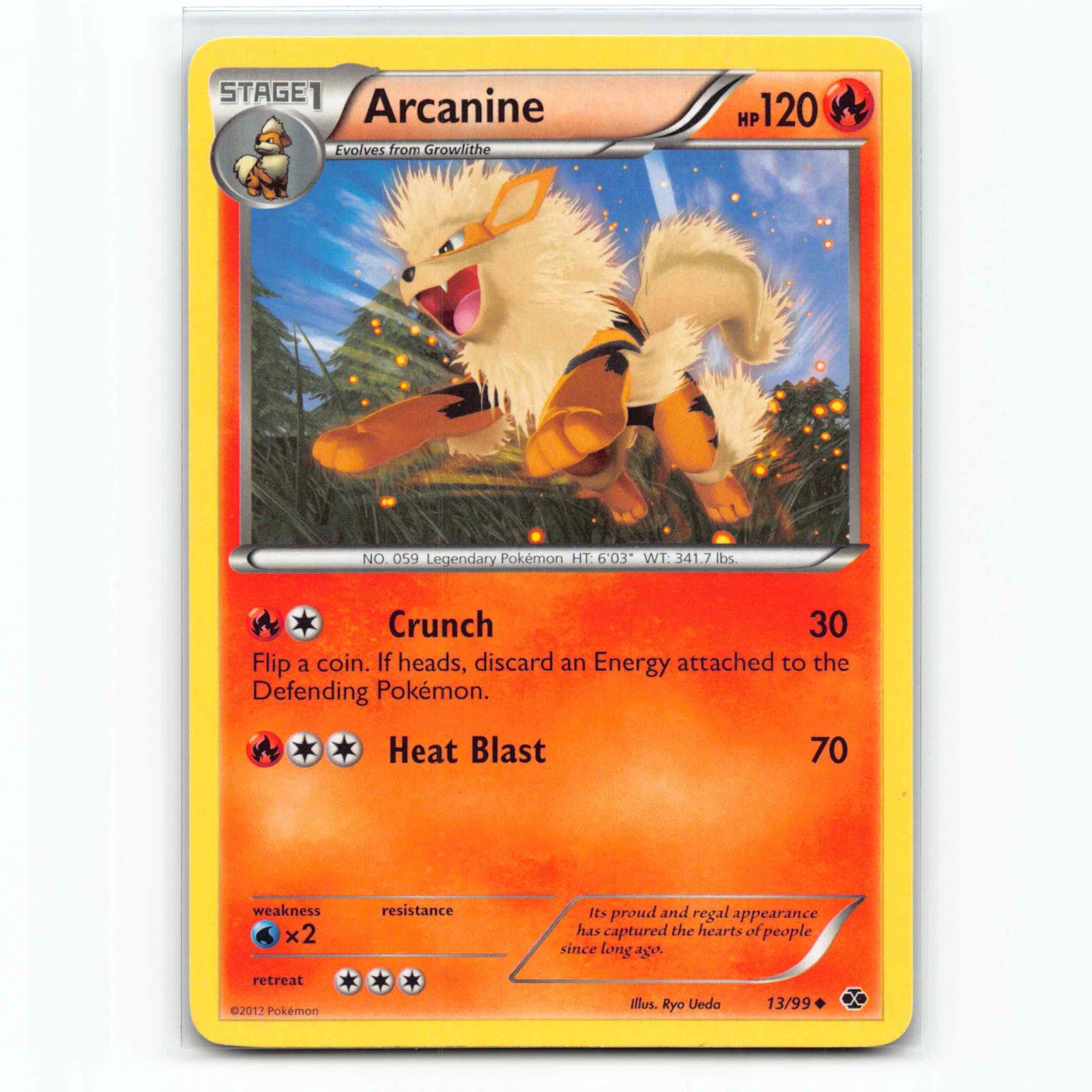 Arcanine 13 Pokémon NXD EN 13/99 Next Destinies Pokemon Kort Black & White