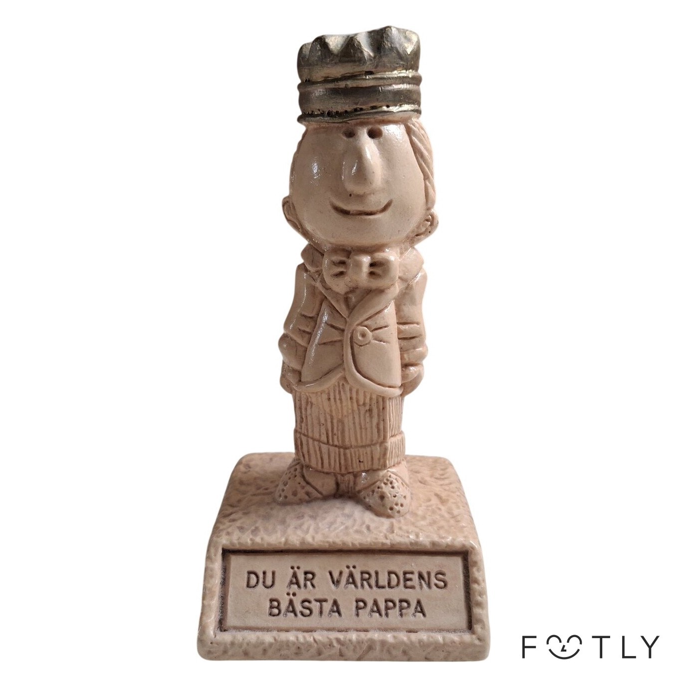 Paula 1981 Made In UK Figurin Du Är Världens Bästa Pappa Keramik Vintage