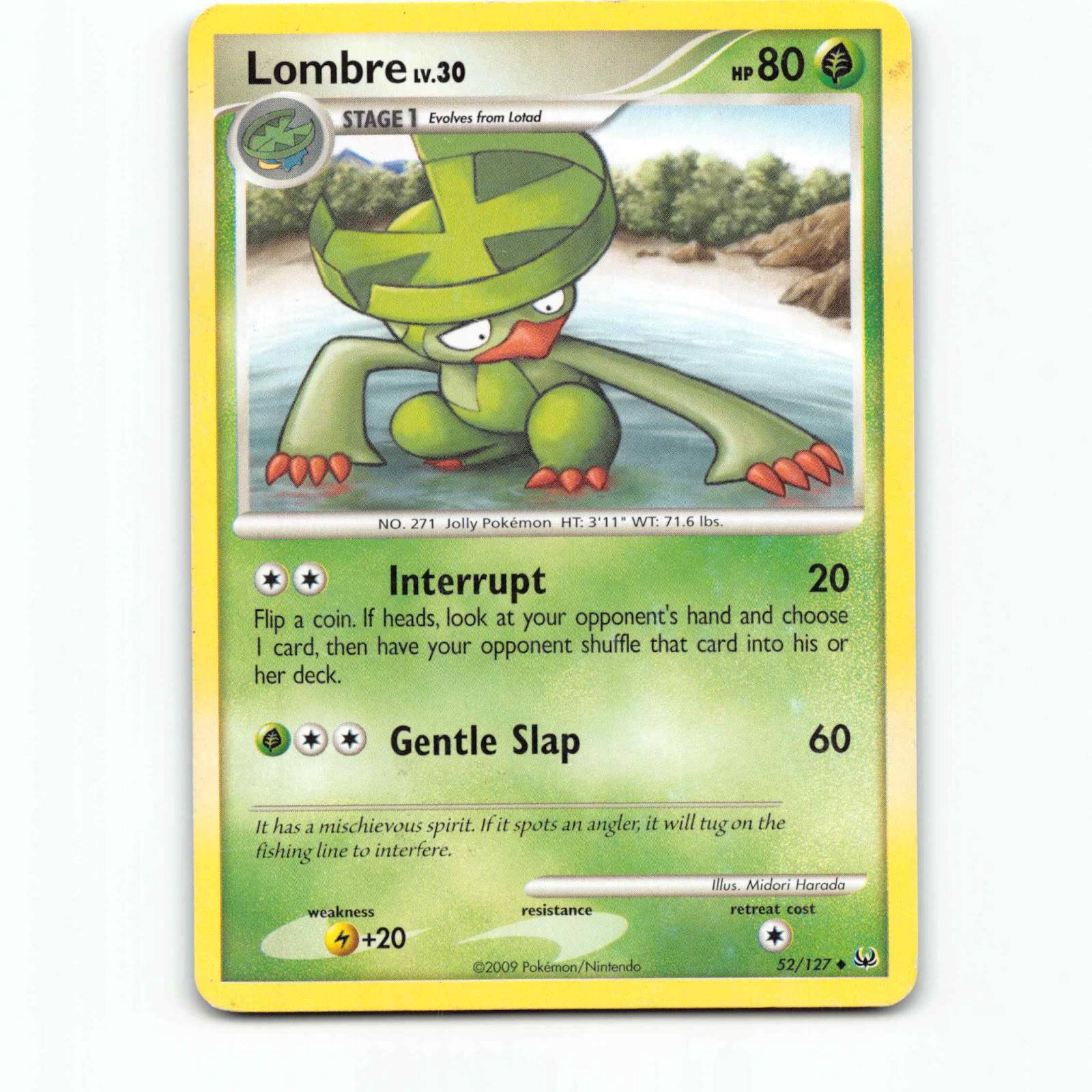 Lombre 52 Pokémon PL EN 52/127 Platinum Pokemon Kort Platinum